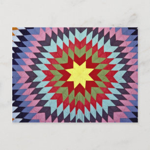 Patchworkdecke Postkarte