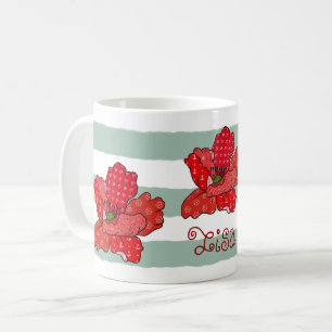 Patchworkmohn  Kaffeetasse, personalisiert Kaffeetasse