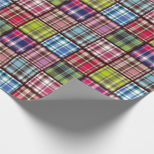 Patchworktartan-karierte schottische Gewebe-Art Geschenkpapier