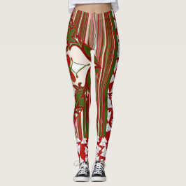 Patchy Stripes Christmas Party Leggings