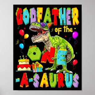 Pate des Ein-Saurier-Jungen zum 1. Geburtstag Poster