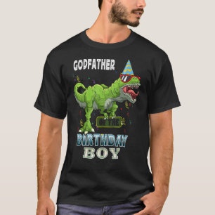 Pate des Geburtstags Junge Rex Dinosaurier Birthda T-Shirt