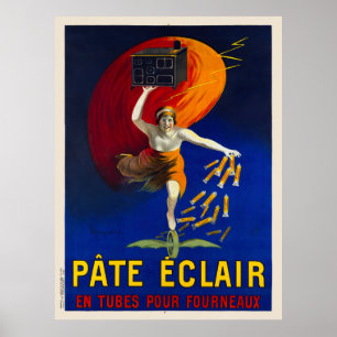 Pate Eclair Vintag Advertising Poster 1912