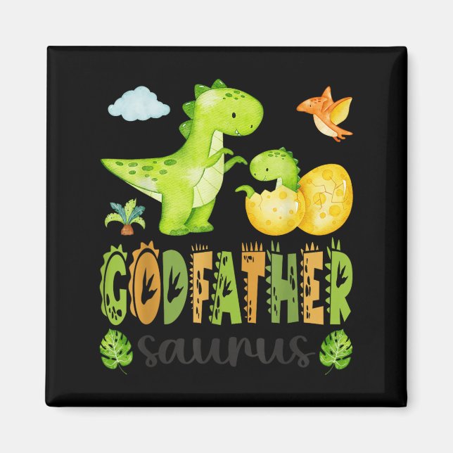 Pate Saurus T-Rex Dinosaur passender Väter Magnet (Vorne)