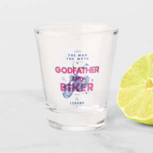 Pate und Biker der Mann der Mythos der Legende Schnapsglas