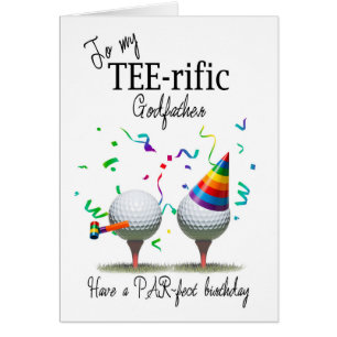 Paten Golfbälle auf Tees Geburtstag