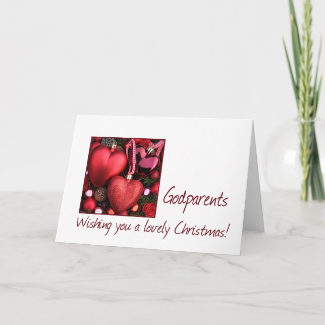Pateneltern Frohe Weihnachtskarte Feiertagskarte (Vorderseite)