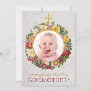 Patenschaft Antrag Foto Rosen Kranz Schrift Marmor