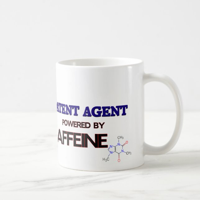 Patent-Agent angetrieben durch Koffein Tasse (Rechts)