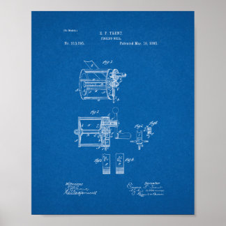 Patent für Angelruten - Blueprint Poster