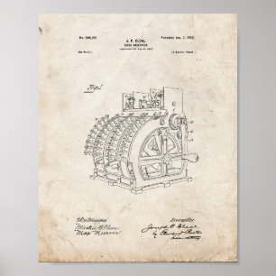 Patent für das Kassenregister - Altes Aussehen Poster