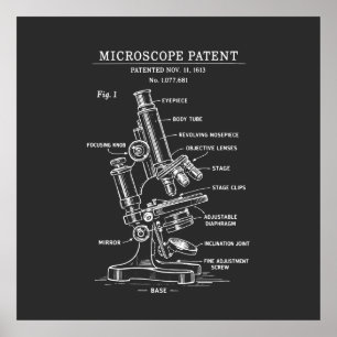 Patent für Mikroskop-Blueprint Poster