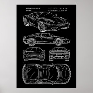 Patent für Sportwagen Poster