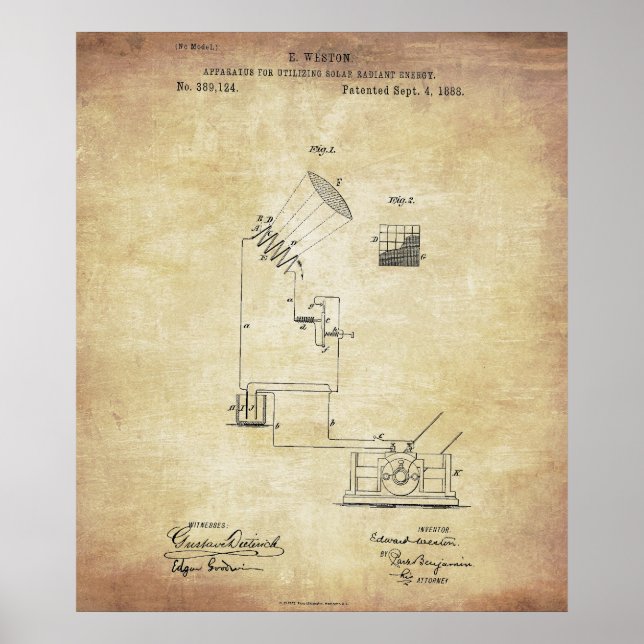 Patent für Vintage Power Poster (Vorne)