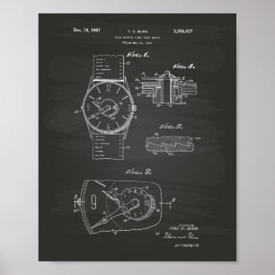 Patent-Kunst der Uhr-1966 - Tafel Poster