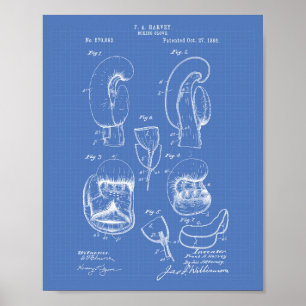 Patent-Kunst des Boxhandschuh-1896 - Plan Poster