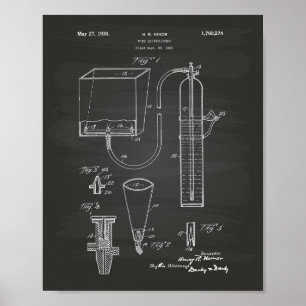 Patent-Kunst des Feuerlöscher-1930 - Tafel Poster