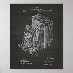 Patent-Kunst des Kamera-Apparat1887 - Tafel Poster