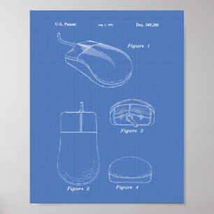Patent-Kunst-Plan der Computer-Maus1994 Poster