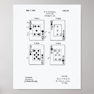 Patent-Kunst-Weißbuch der Spielkarte-1925 Poster