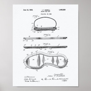 Patent-Kunst-Weißbuch des Korb-Ball-Schuh-1934 Poster
