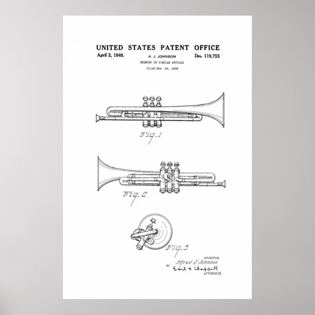 Patent - Trompete - Poster (Vorne)
