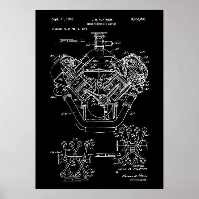 Patent V8 Motor Poster (Vorne)