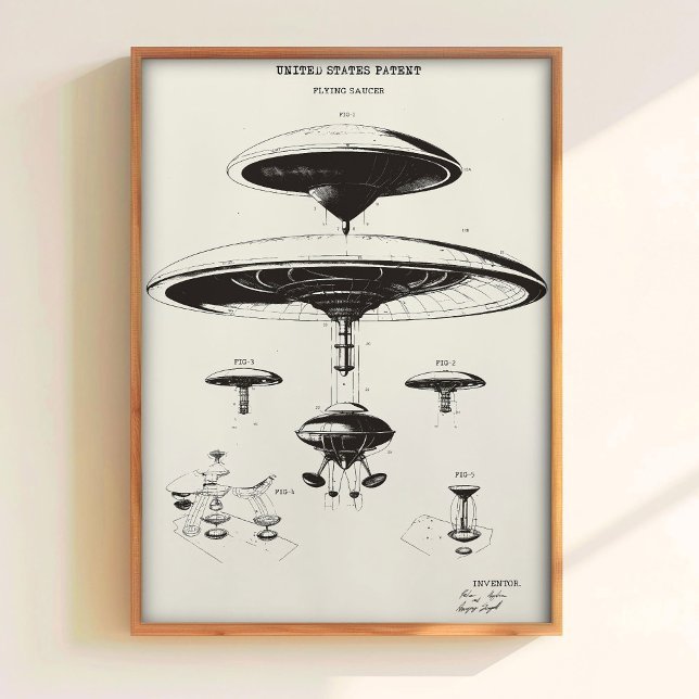 Patent Wall Art UFO Poster Spacecraft Art Vintage  (Von Creator hochgeladen)
