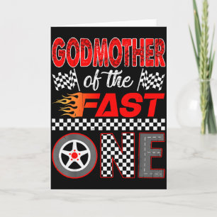 Patentante des Fast One First Birthday Rennwagen Karte