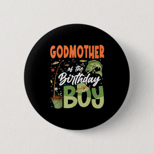Patentante des Geburtstagsjungen Angel-Familie Geb Button