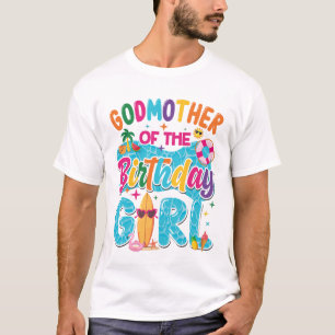 Patentante des Geburtstagsmädchen-Poolparty-Strand T-Shirt
