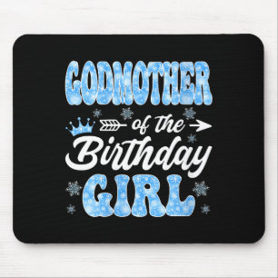 Patentante des Geburtstagsmädchens Schneeflocken Mousepad