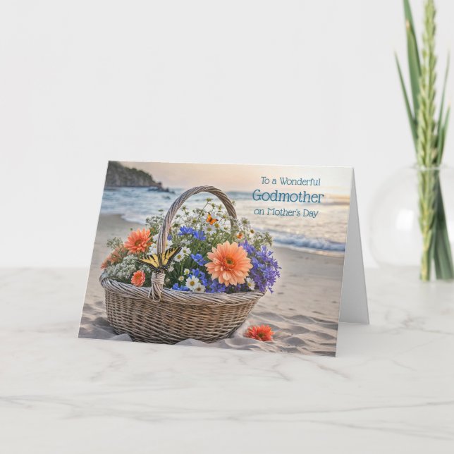 Patentante Frohen Muttertag mit Blumenstrauß Karte (Vorderseite)