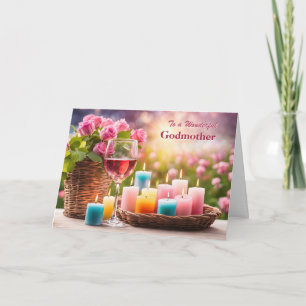 Patentante Frohen Muttertag mit schönen Blumen Feiertagskarte
