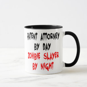 Patentanwalt Zombie Slayer Joke Tasse