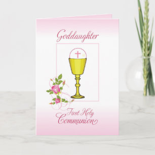 Patentochter Pink Erste heilige Kommunion, Kelch Karte