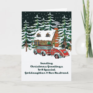 Patentochter und ihr Ehemann Weihnachtsgrüße Feiertagskarte