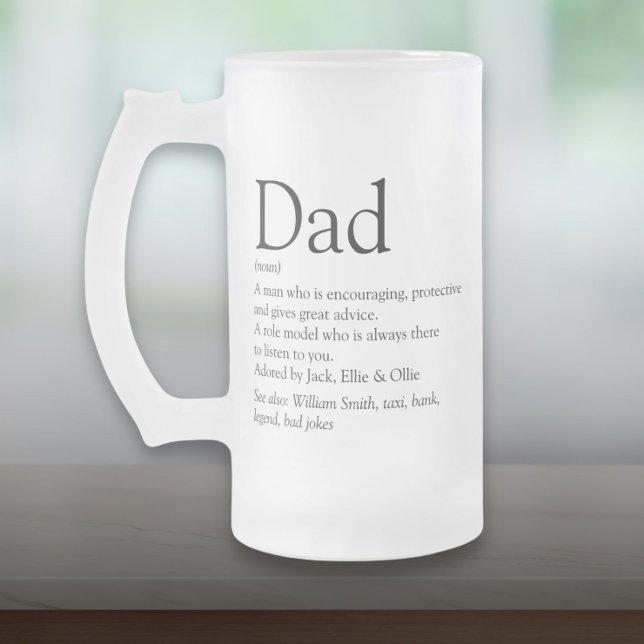Pater Daddy - Definition der weltbesten Vater Mattglas Bierglas (World's Best Ever Dad Father Daddy Definition Frosted Glass Beer Mug)
