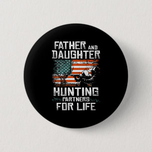 Pater Daughter Jagdpartner - Amerikanische Flagge Button