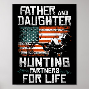 Pater Daughter Jagdpartner - Amerikanische Flagge Poster