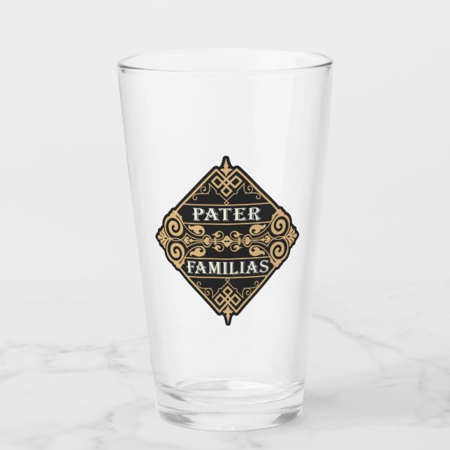 Pater Familias (Vater der Familie) Glas (Vorderseite)