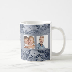 Pater Foto Collage Blue Steampunk Kaffeetasse