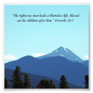 Pater Geschenksprichwörer 20:7 Schrift Gebirgsausd Fotodruck