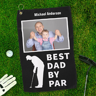 Pater Golfliebhaber Der schönste Vater Par Foto Golfhandtuch
