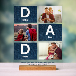 Pater Hero und Freund Gruß Foto Collage Acrylschild