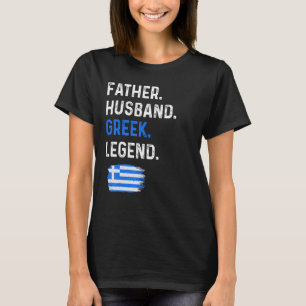 Pater Husband Griechisch Legende Proud Vater Griec T-Shirt
