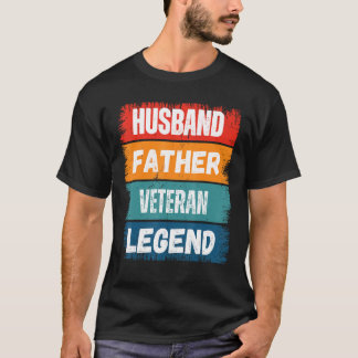 Pater Husband VETERAN Legend Proud Vater Retro Pap T-Shirt