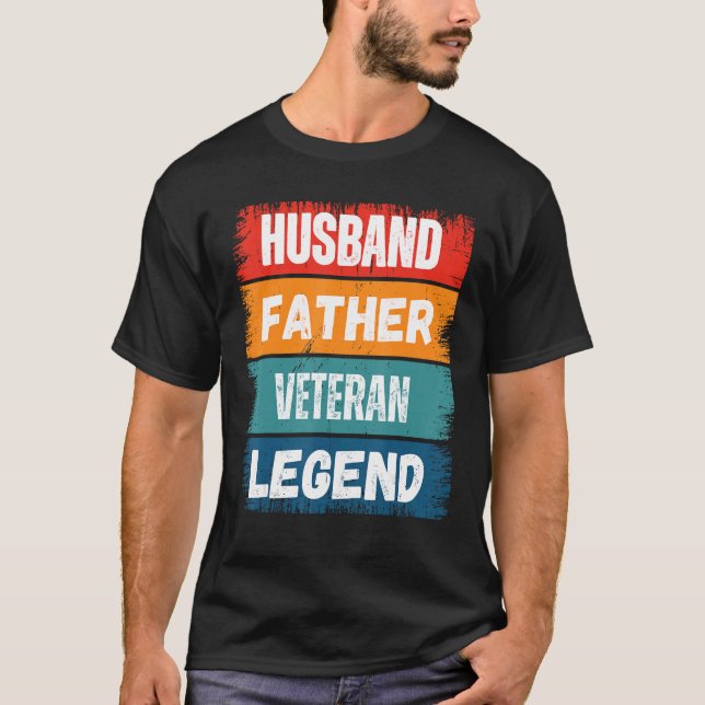 Pater Husband VETERAN Legend Proud Vater Retro Pap T-Shirt (Vorderseite)