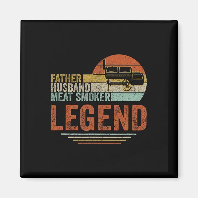Pater Husnd Meat Smoker Legend Grillen Vater Fleis Magnet (Vorne)
