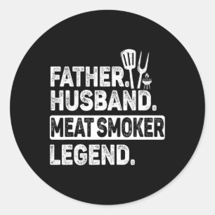 Pater Husnd Meat Smoker Legend Grillen Vater Fleis Runder Aufkleber